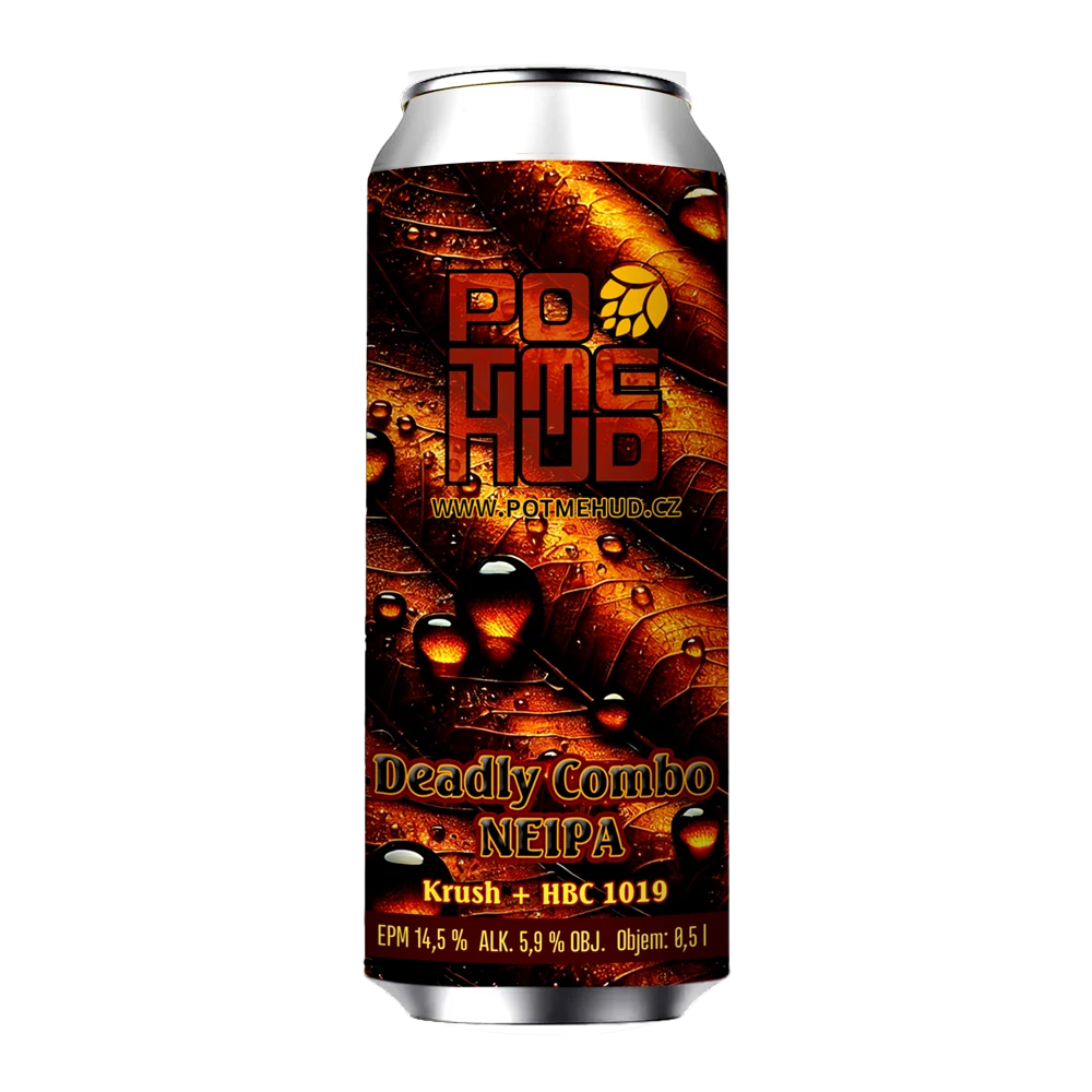 Plechovka piva Potmehúd Deadly Combo NEIPA Krush a HBC 1019